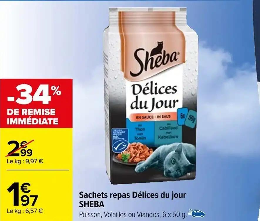 Sachets repas Délices du jour SHEBA