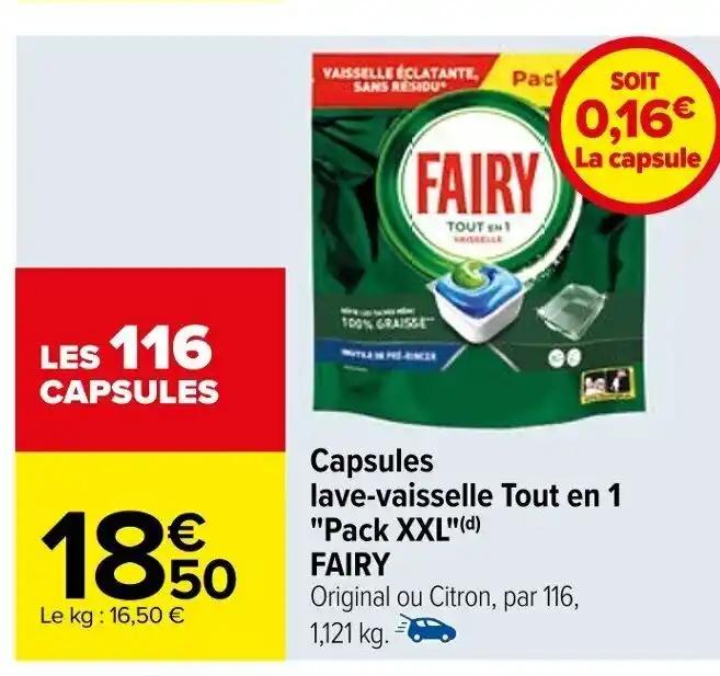 Capsules lave-vaisselle Tout en 1 "Pack XXL"(d) FAIRY