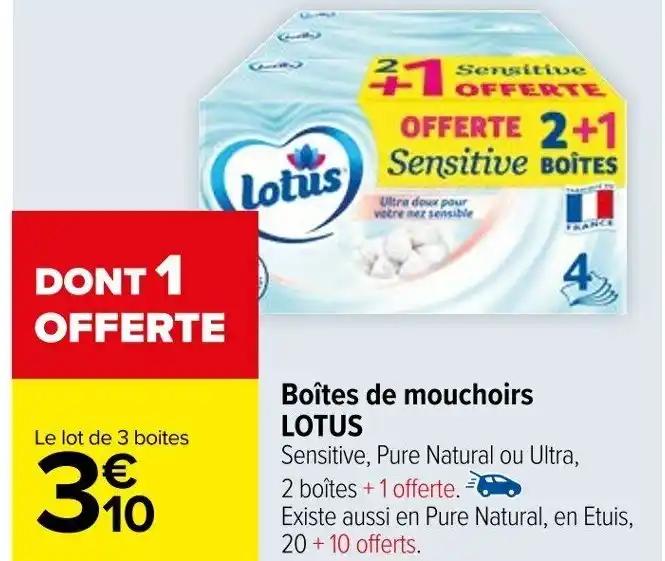 Boîtes de mouchoirs LOTUS