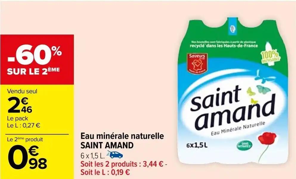 Eau minérale naturelle SAINT AMAND