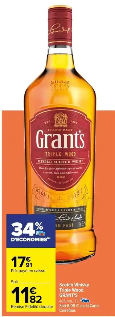 Scotch Whisky Triple Wood GRANT'S