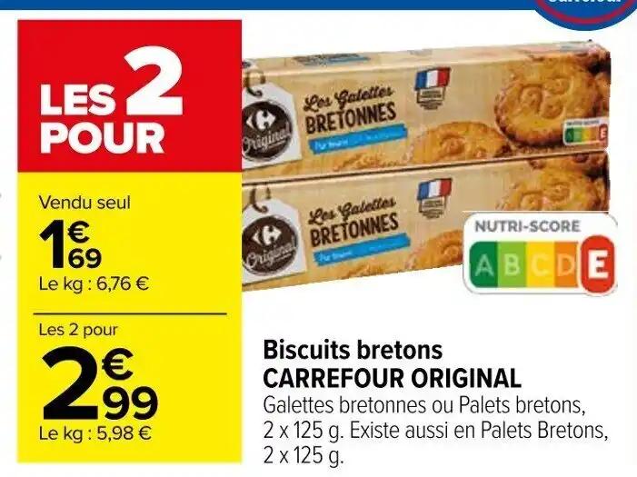 Biscuits bretons CARREFOUR ORIGINAL