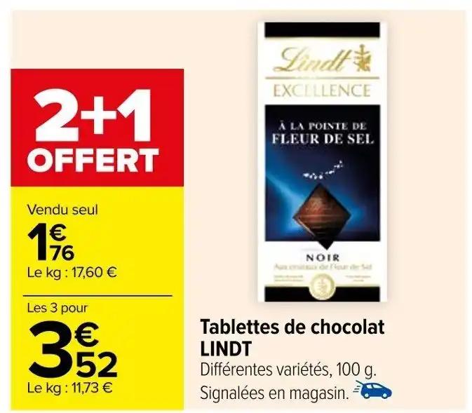 Tablettes de chocolat LINDT