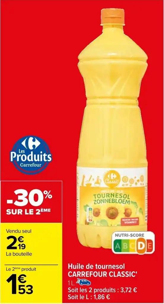 Huile de tournesol CARREFOUR CLASSIC'