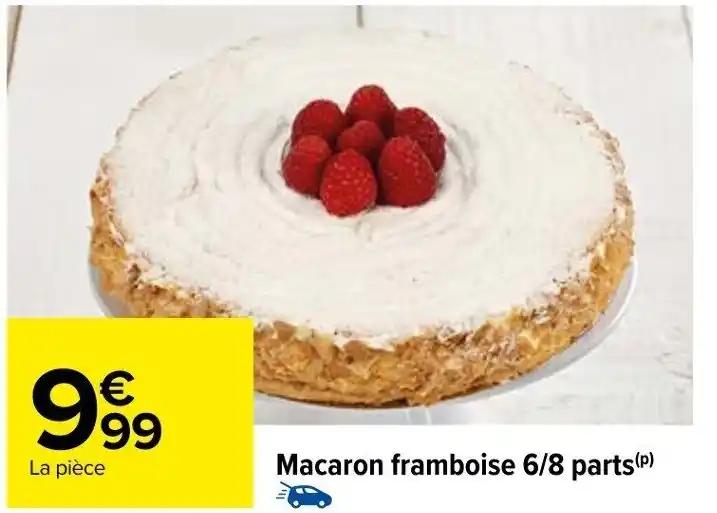 Macaron framboise 6/8 parts (P)