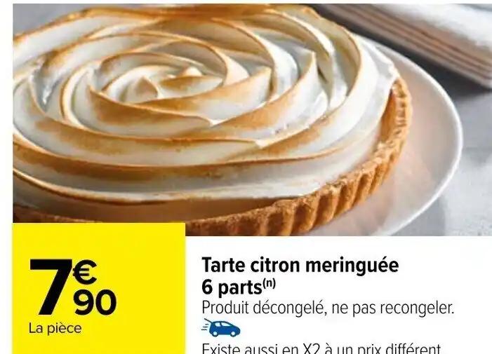 Tarte citron meringuée 6 parts(n)