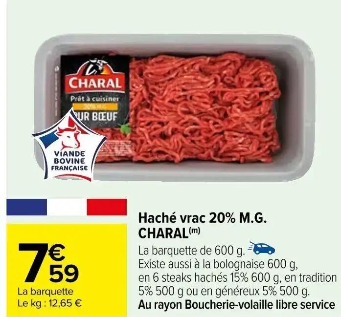 Haché vrac 20% M.G. CHARAL(m)