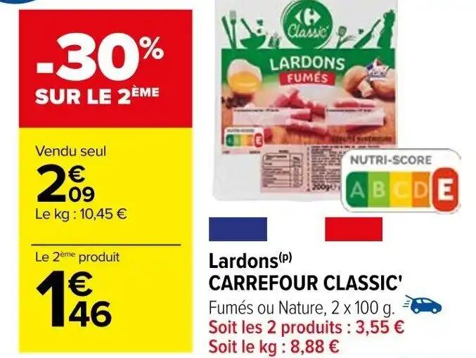Lardons (p) CARREFOUR CLASSIC'