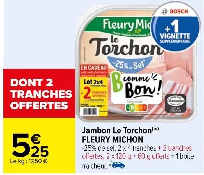 Jambon Le Torchon(m) FLEURY MICHON