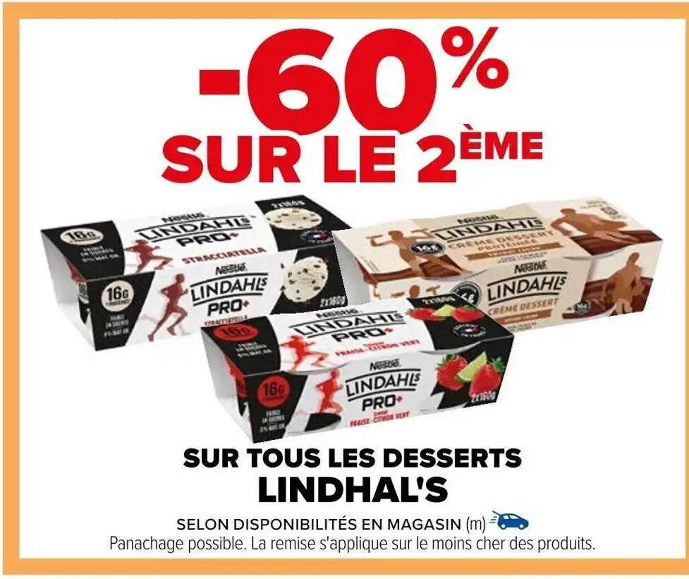 SUR TOUS LES DESSERTS LINDHAL'S