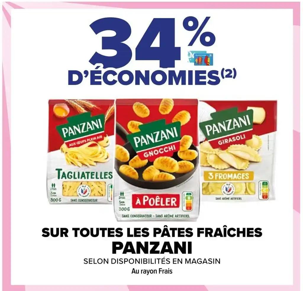 SUR TOUTES LES PÂTES FRAÎCHES PANZANI