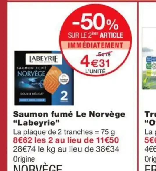 Saumon fumé Le Norvège "Labeyrie"