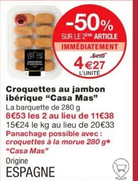 Croquettes au jambon ibérique "Casa Mas"