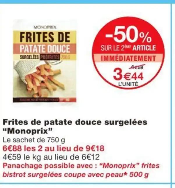 Frites de patate douce surgelées "Monoprix"