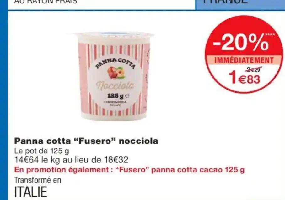 Panna cotta "Fusero” nocciola