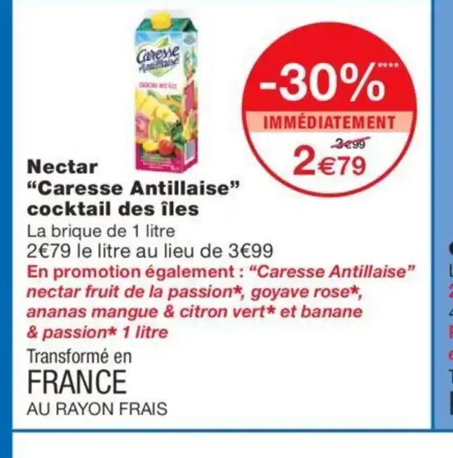 Nectar "Caresse Antillaise" cocktail des îles