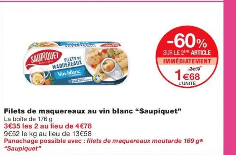 Filets de maquereaux au vin blanc "Saupiquet”