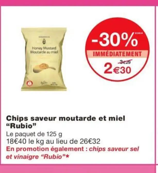 Chips saveur moutarde et miel "Rubio"