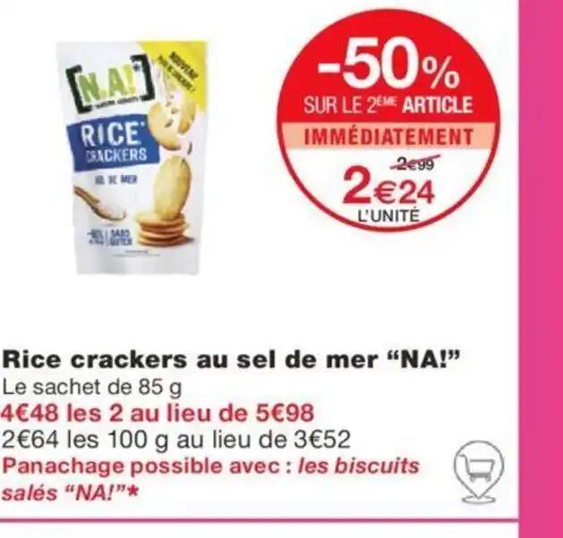 Rice crackers au sel de mer "NA!” Le sachet de 85 g
