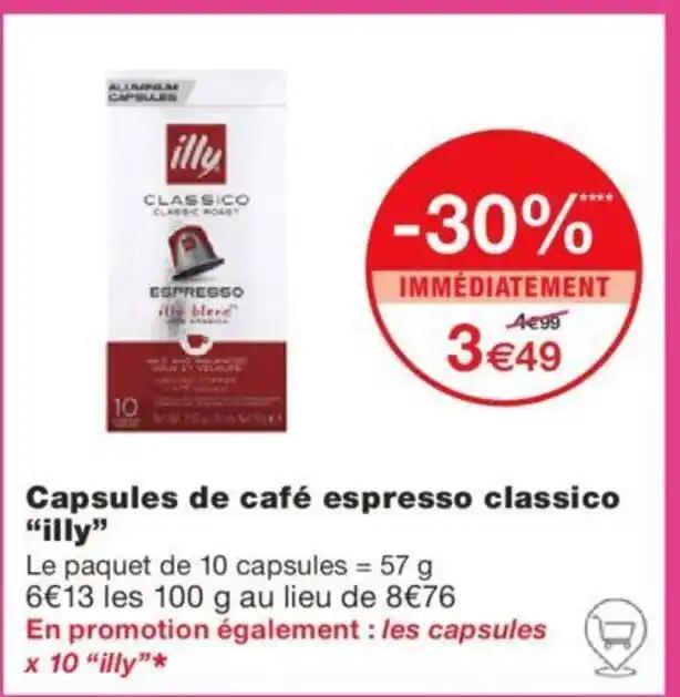 Capsules de café espresso classico "illy"