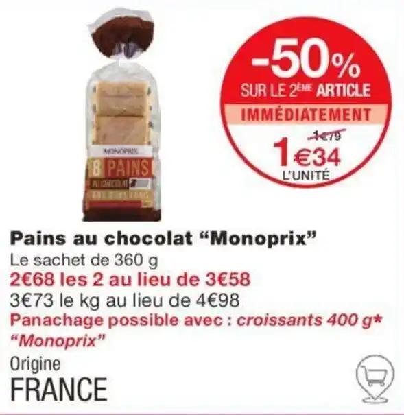 Pains au chocolat "Monoprix”