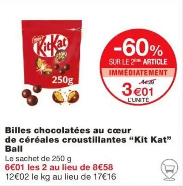 Billes chocolatées au cœur de céréales croustillantes "Kit Kat” Ball