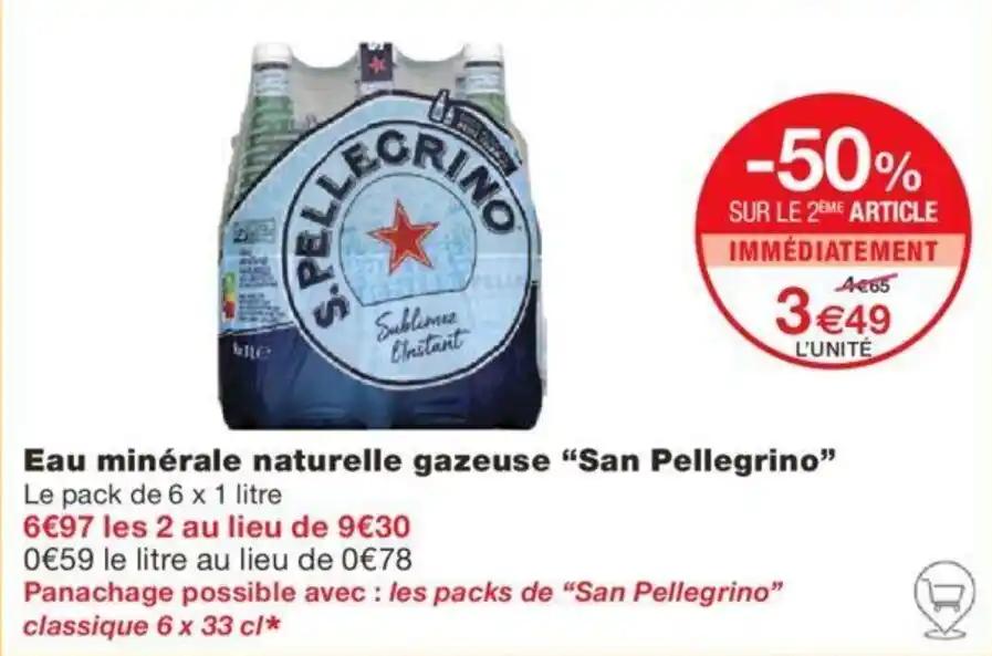Eau minérale naturelle gazeuse "San Pellegrino"