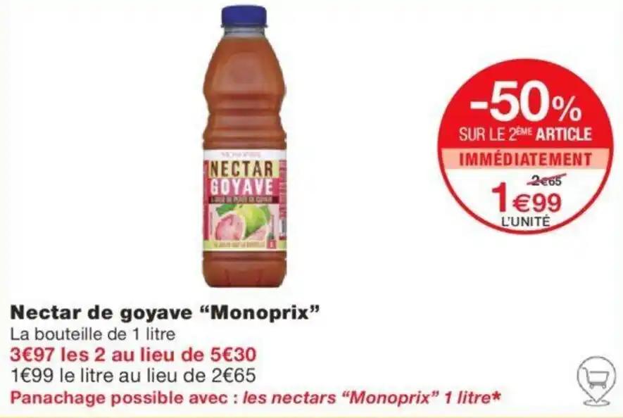 Nectar de goyave "Monoprix"