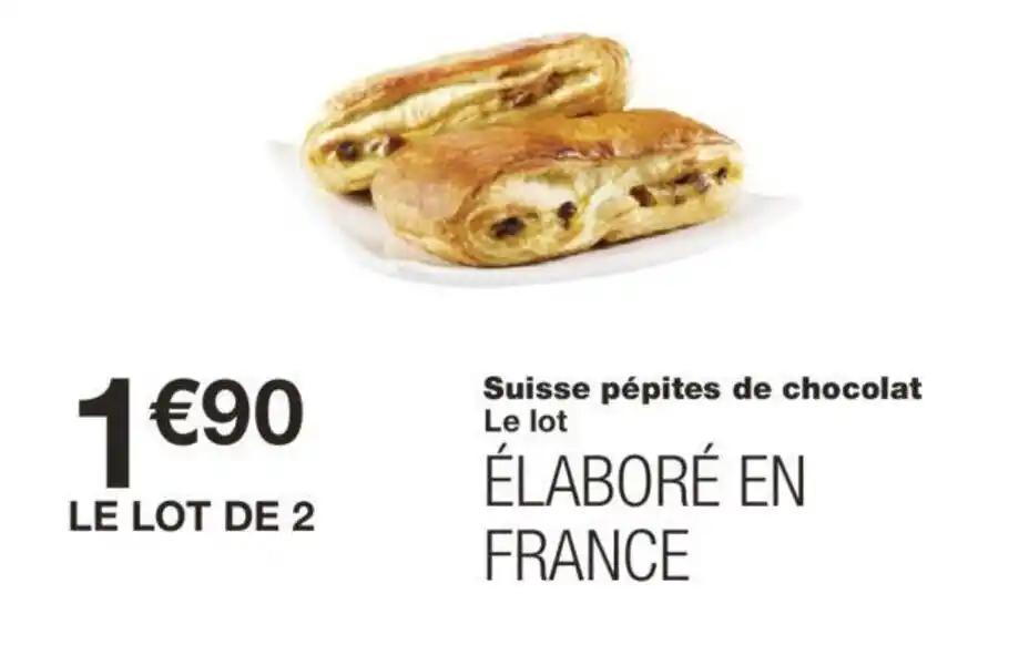 Suisse pépites de chocolat