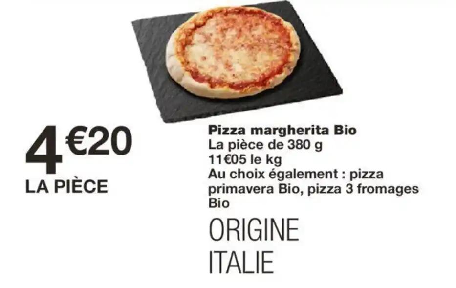 Pizza margherita Bio