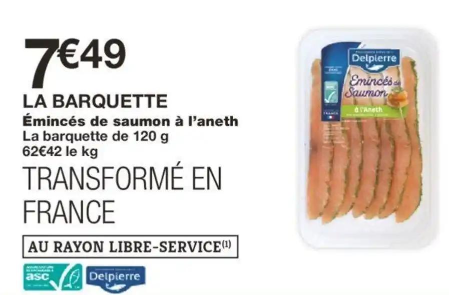 Emincés Saumon à l'Aneth