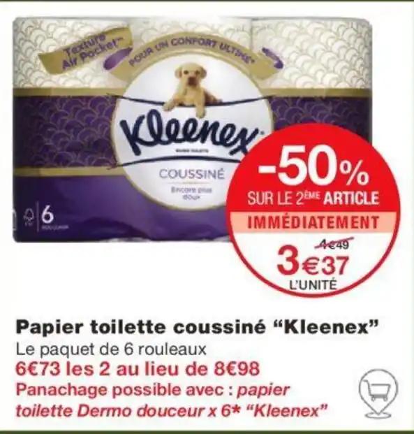 Papier toilette coussiné "Kleenex"