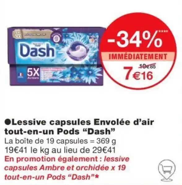 ●Lessive capsules Envolée d'air tout-en-un Pods "Dash"