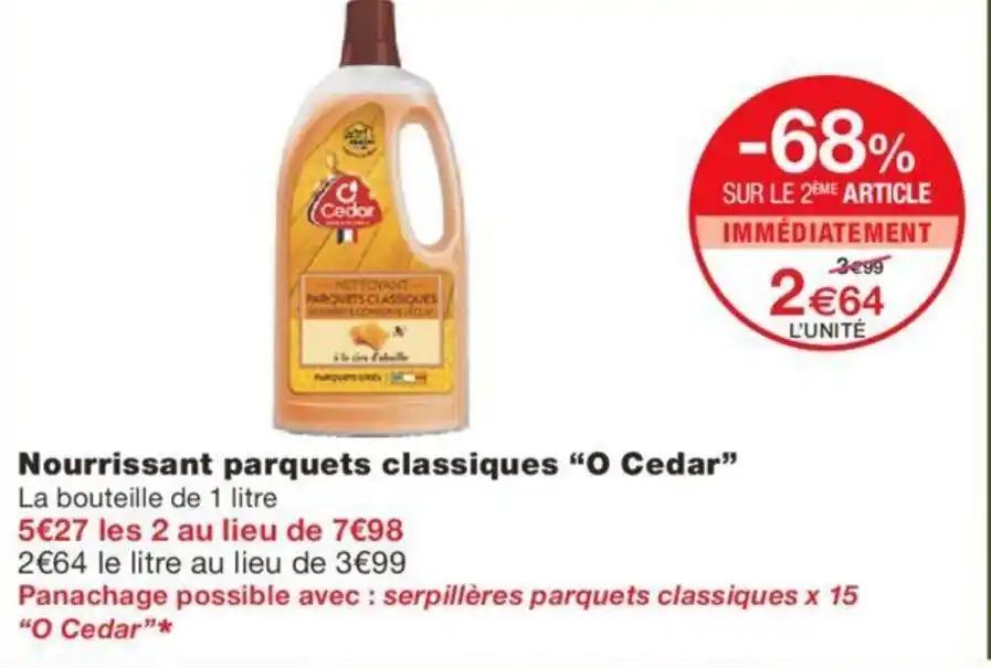 Nourrissant parquets classiques "O Cedar"