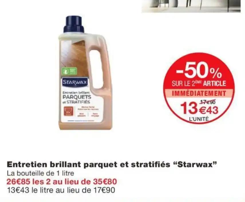Entretien brillant parquet et stratifiés "Starwax"