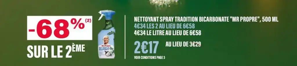 NETTOYANT SPRAY TRADITION BICARBONATE "MR PROPRE", 500 ML