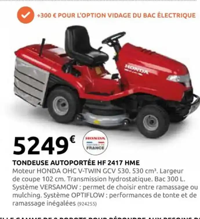 TONDEUSE AUTOPORTÉE HF 2417 HME