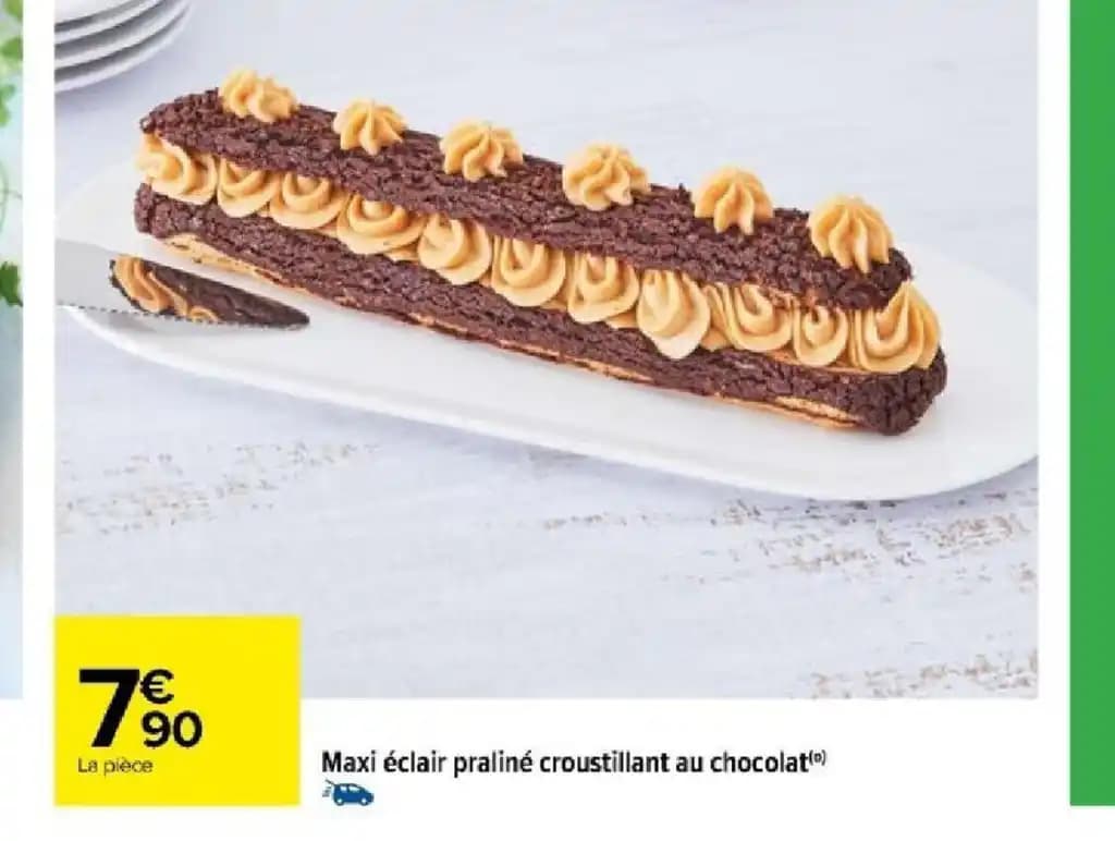 Maxi éclair praliné croustillant au chocolat