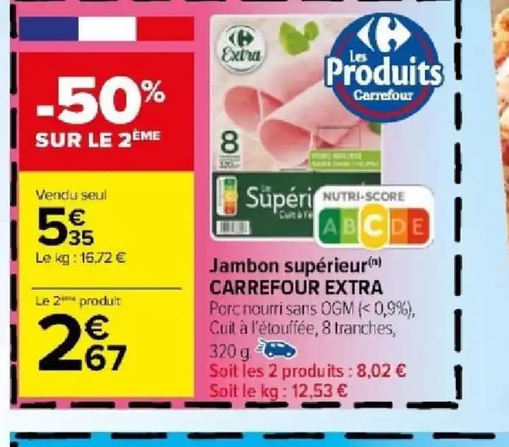 Jambon supérieur(n) CARREFOUR EXTRA