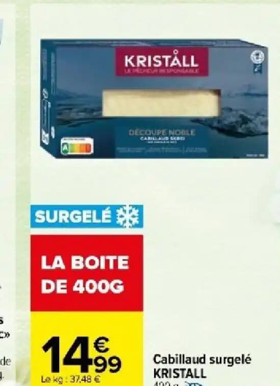 Cabillaud surgelé KRISTALL