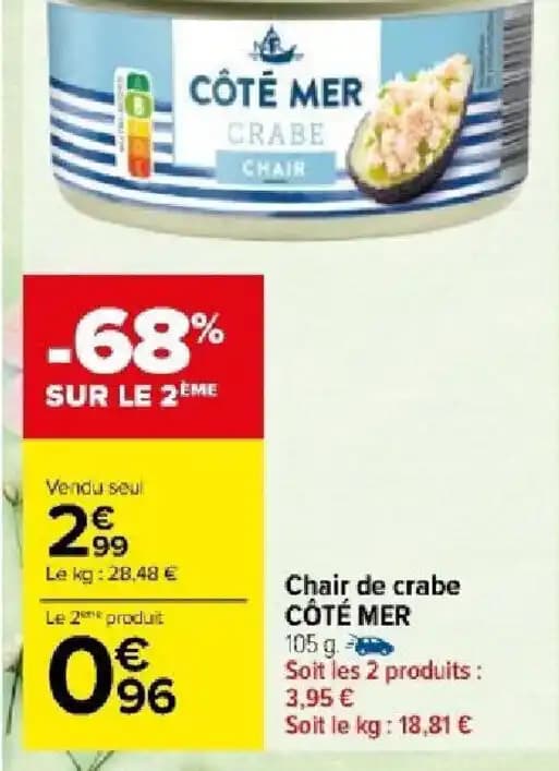 Chair de crabe CÔTÉ MER