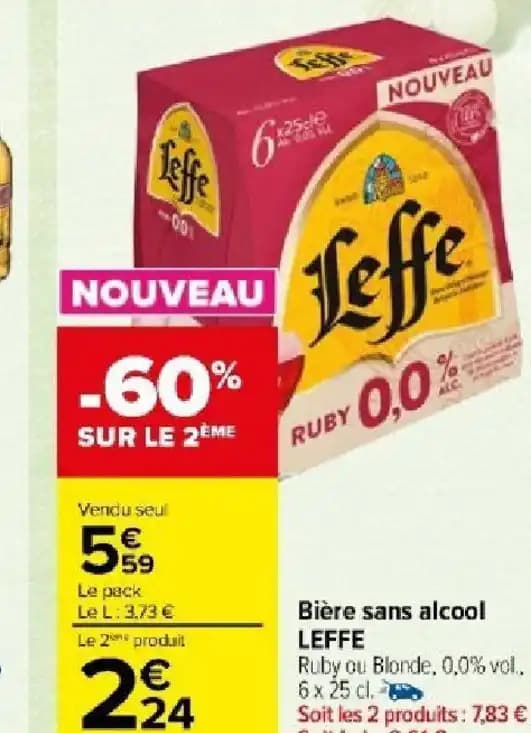Bière sans alcool LEFFE