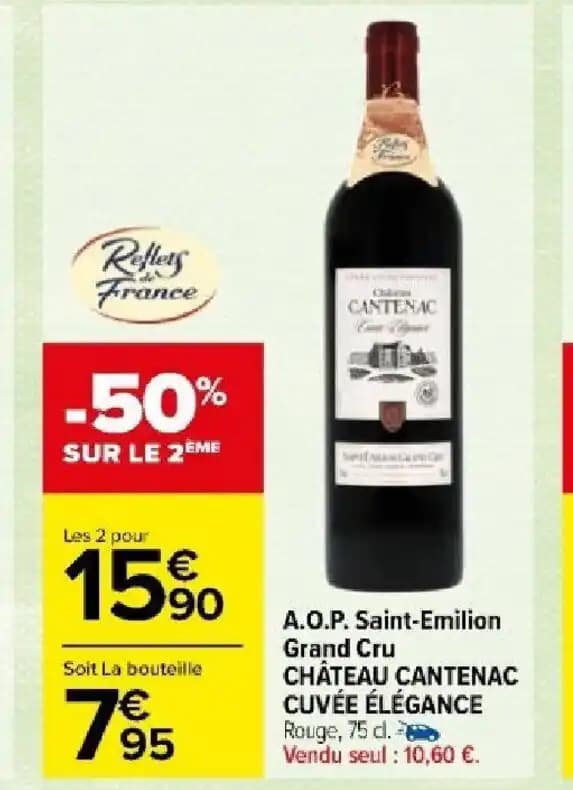 A.O.P. Saint-Emilion Grand Cru CHÂTEAU CANTENAC CUVÉE ÉLÉGANCE