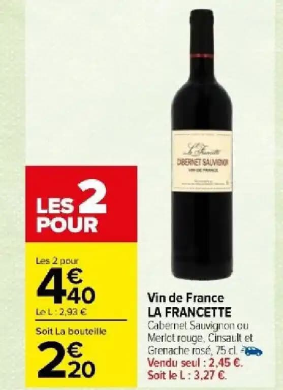 Vin de France LA FRANCETTE