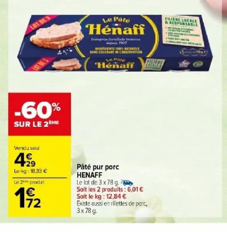 Pâté pur porc HENAFF