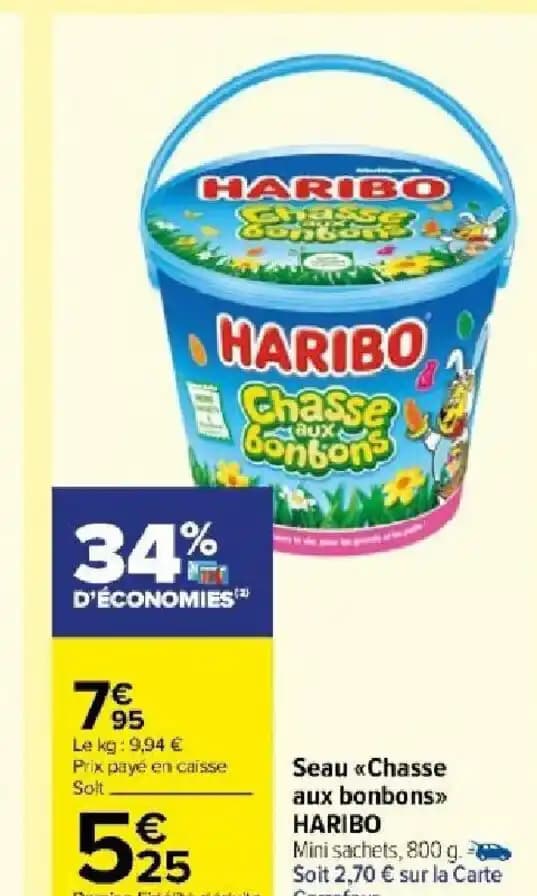 Seau Chasse aux bonbons HARIBO