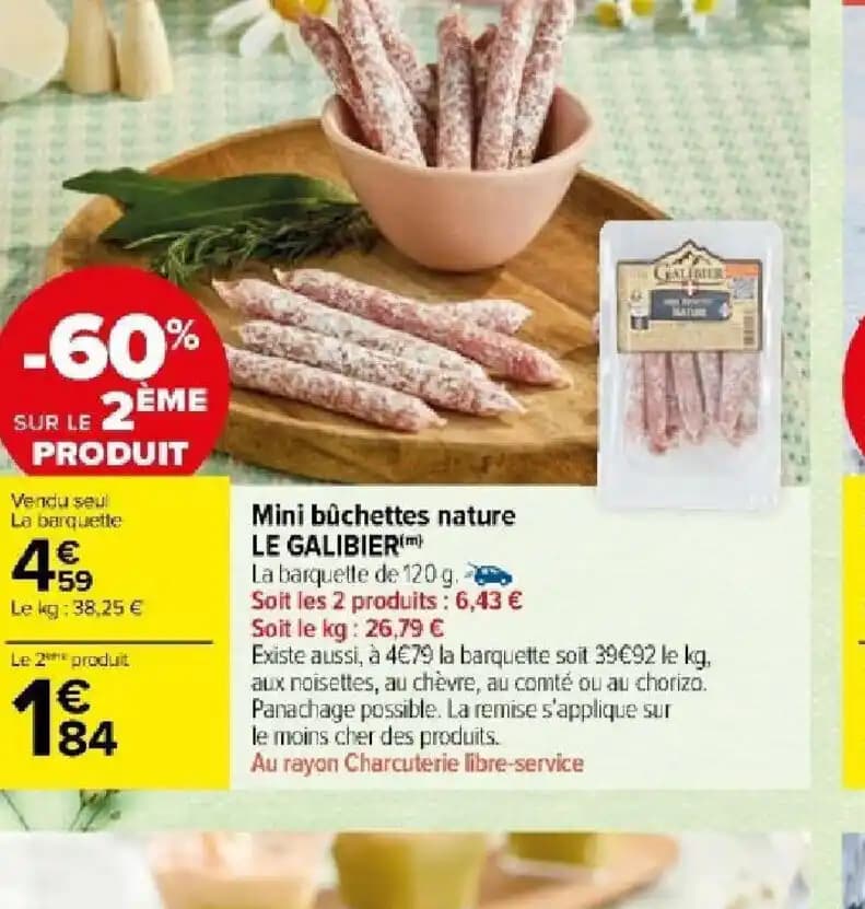 Mini bûchettes nature LE GALIBIER(m)