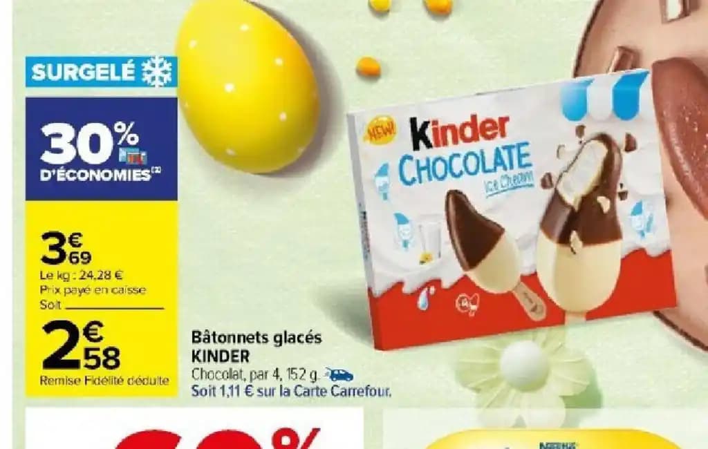 Bâtonnets glacés KINDER