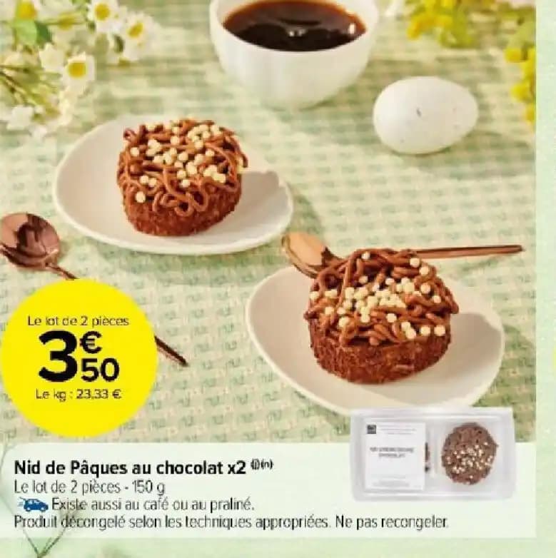 Nid de Pâques au chocolat x2 (n)