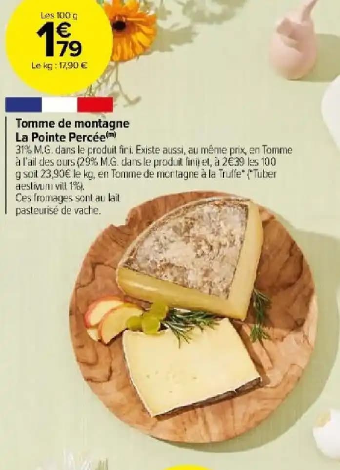 Tomme de montagne La Pointe Percée